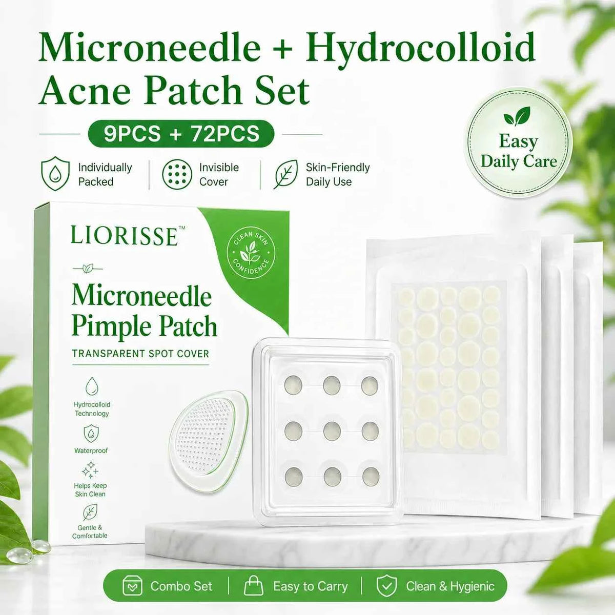 Hydrocolloid & Microneedle Pimple Patch Set 81-Pack
