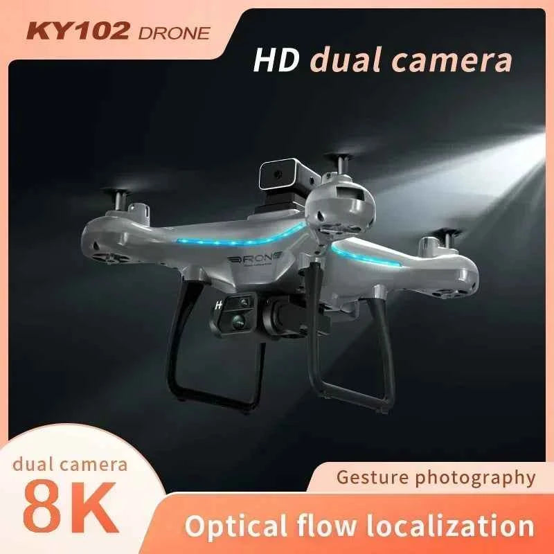 KY102 8K Drone with Dual Camera - Professional 360° Quadcopter, Obstacle Avoidance & Optical Flow Technology - Value Vault Club