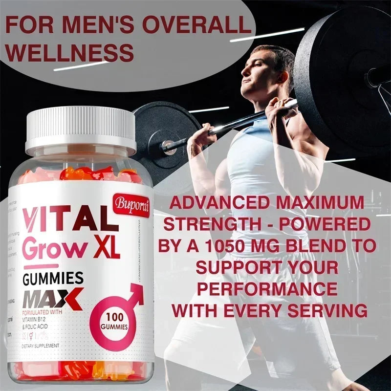 Vitality Support Male Gummies – Strength, Energy & Endurance