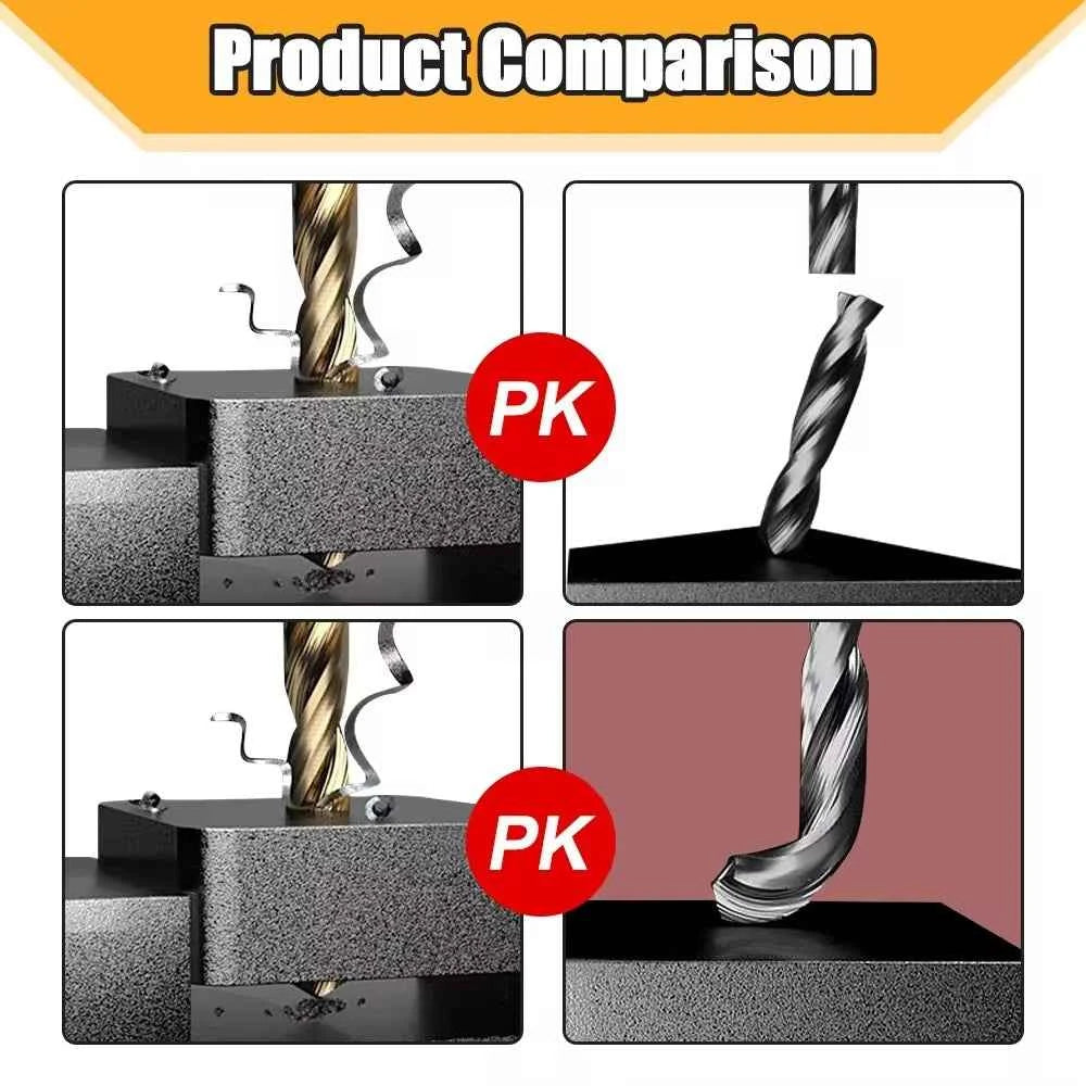50pcs/100pcs Twist Drill Bit Set,DIY Woodwork Hole Opener,HSS Round Shank Mini Titanium Coated Drill Bits,for Metal Wood Plastic
