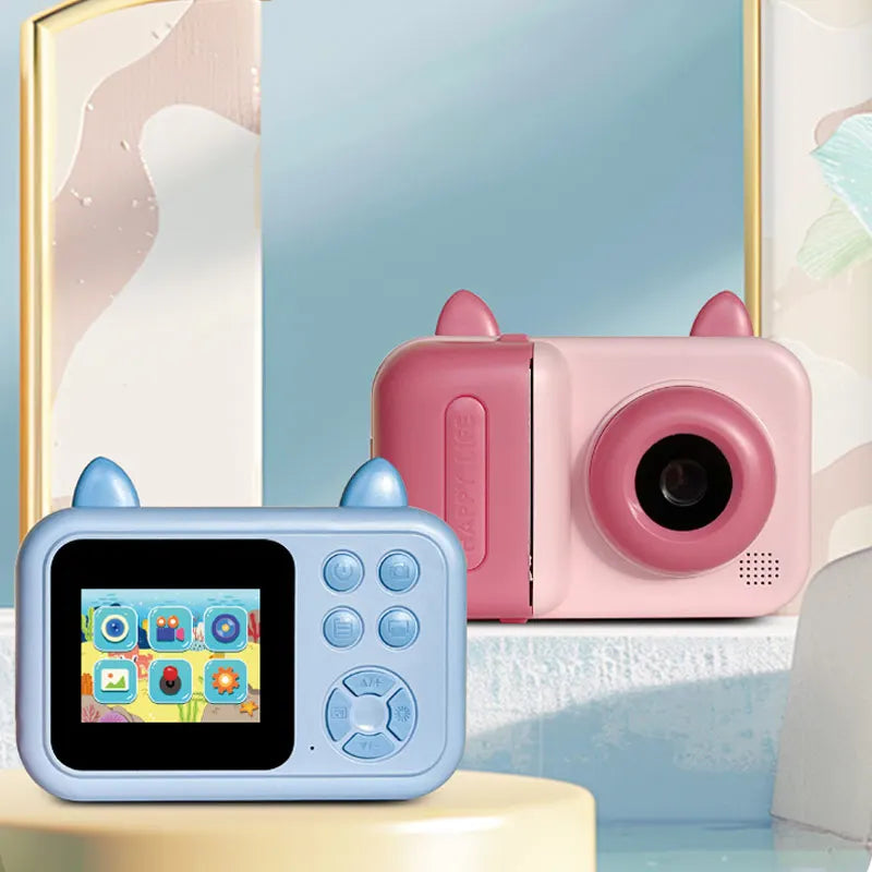 Kids' Camera Set, Instant Print Camera with Printing Function, Print Pictures, Portable Multi-Function Photo Printer Camera