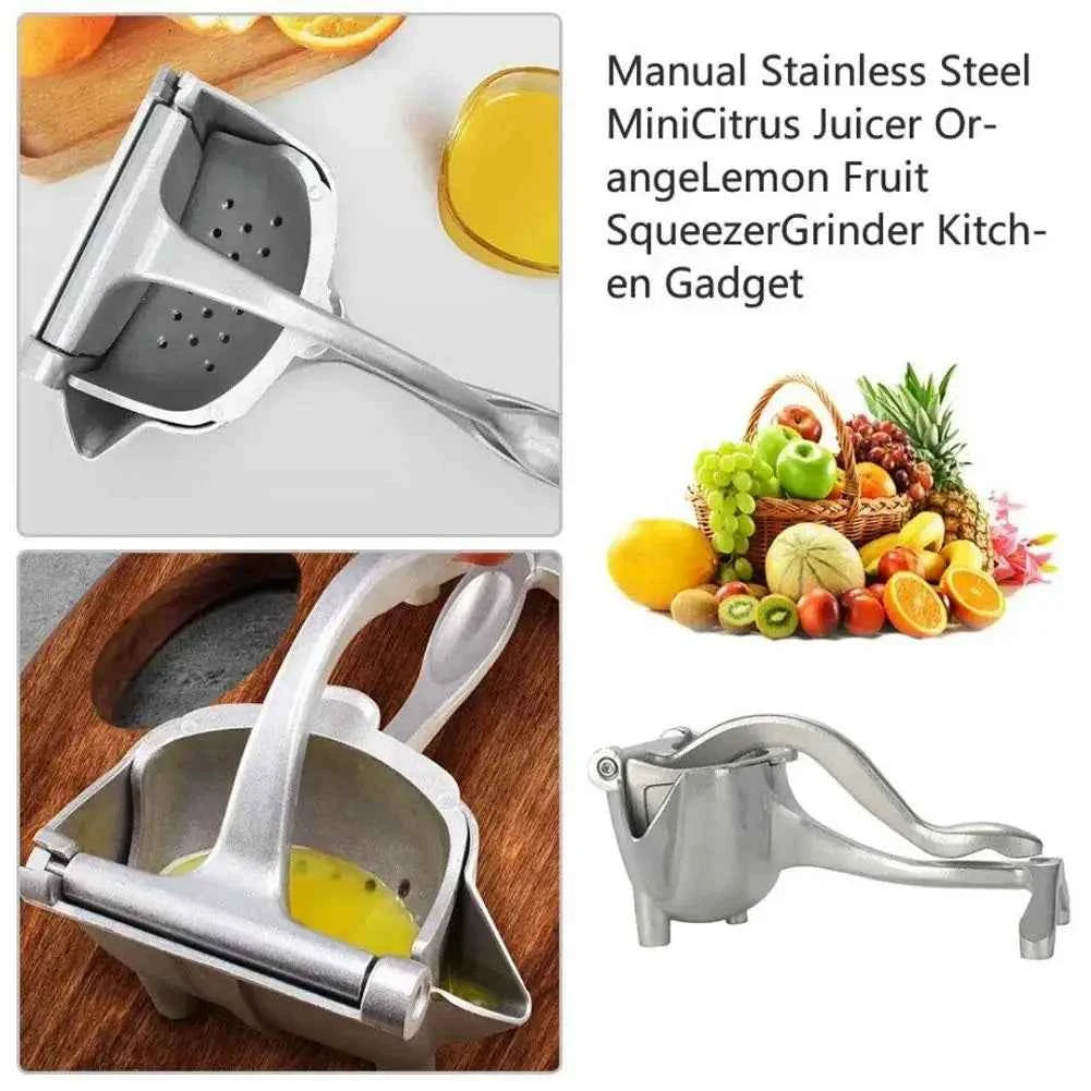 Fruit Juice Squeezer Heavy-Duty Metal Easy Manual Citrus Press Juicer Ergonomic Handle Durable Lemon Squeezer for Fresh Juice