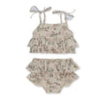 Kids Swimwear for Girl New Summer Baby Girls Cute Cherry Floral Swimsuit Set Long Sleeves/Sling Sunscreen Swimsuit Bikini H503
