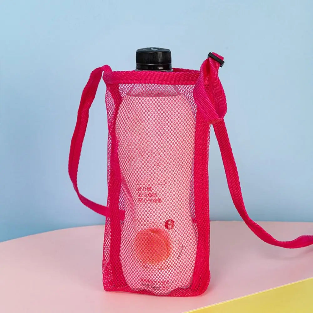 Outdoor Sport Water Bottle Cover Sport Camping Accessories Cup Sleeve Mesh Cup Sleeve Pouch With Strap Cup Accessories