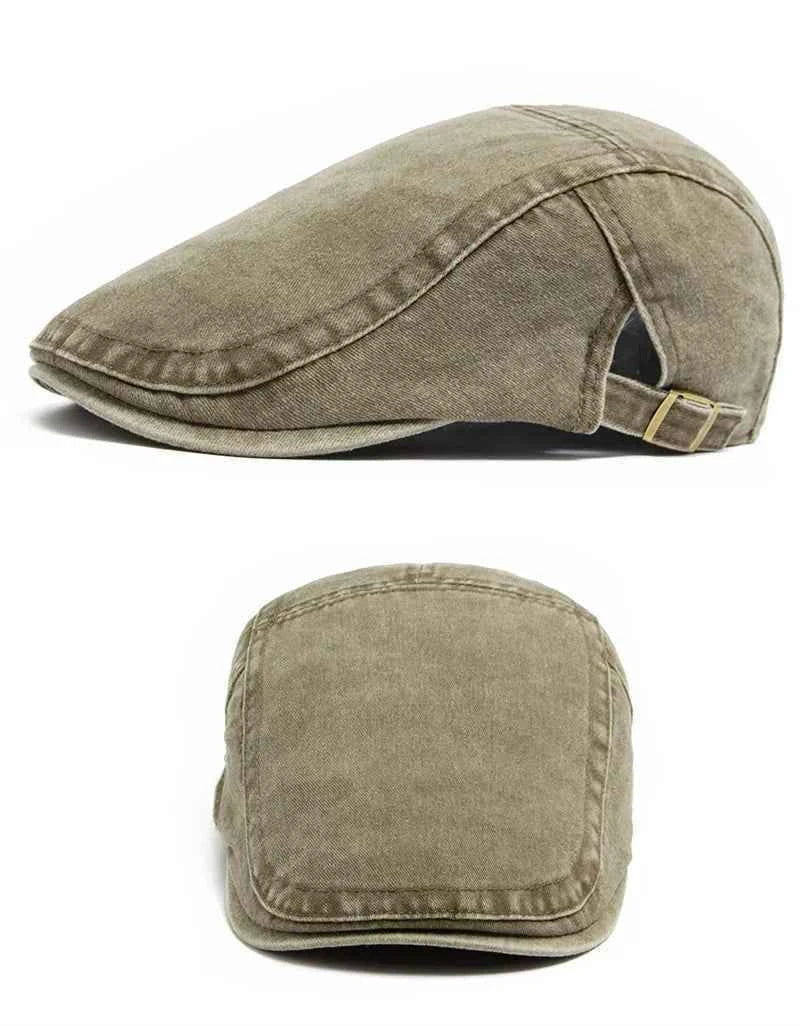 Spring Summer Vintage Cotton Beret Men Women Fashion Flat Visor Cap Casual Berets Retro Newsboy Hat Unisex Adjustable Sun Hats