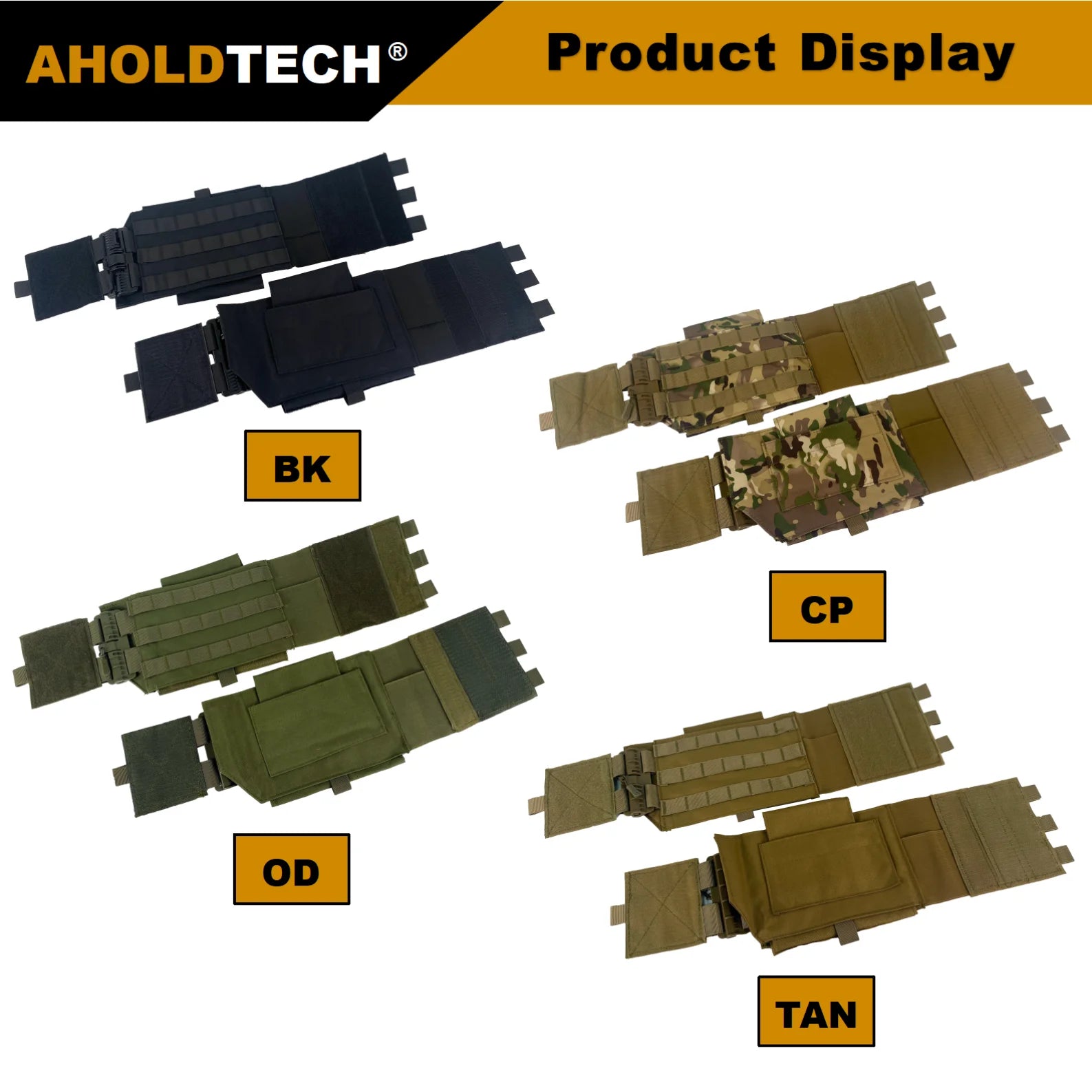 Aholdtech Tactical Quick Release Surrounding Abdominal Belt For Plate Carrier Vest Carrier Elastic Cummerbund Vest Accessories