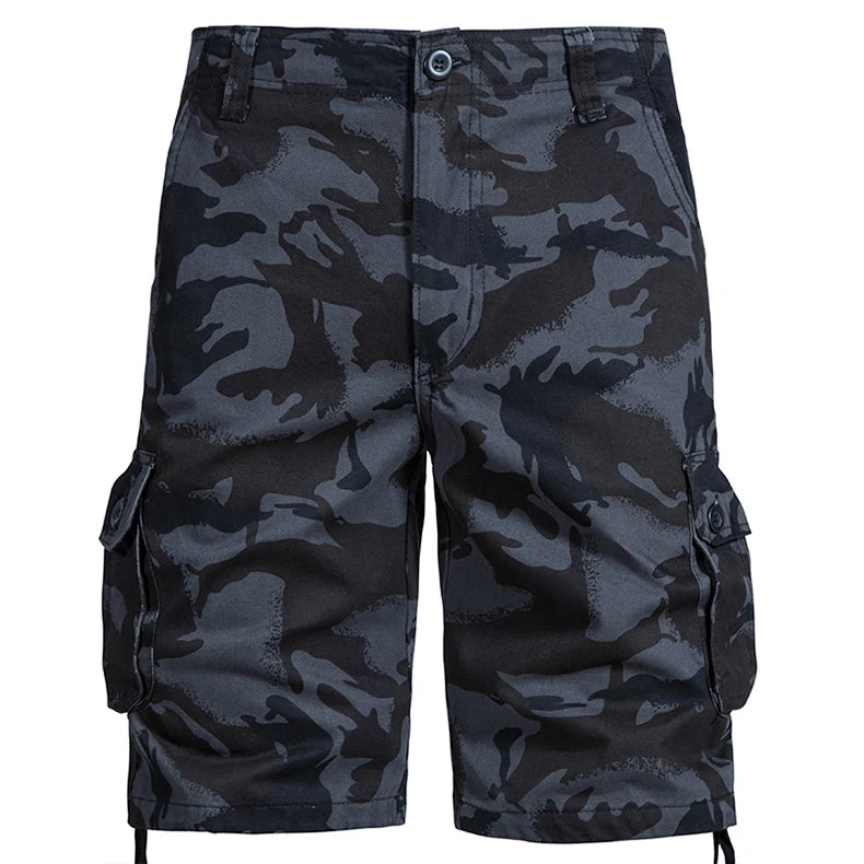 Tactical Cargo Shorts Men Camo Joggers Shorts Casual Outdoor Sports Half Pants Pocket Cotton Breathable Cargo Shorts