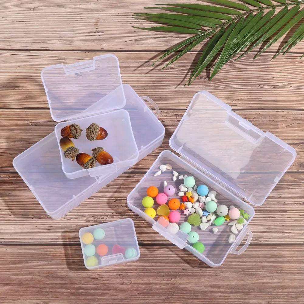 Plastic Box Transparent Jewelry Organizer Sample Box Small Tool Storage Box Nail Enhancement Tool Box Mobile Phone Repair Case