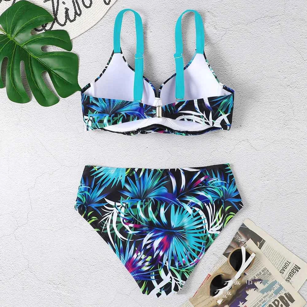 Summer Bikinis Women High Waisted Swimwear With Push Up Female Swimsuit 2026 Swimming Bathing Suit Bikini Set Beach Wear Bather