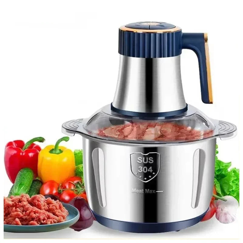5L Large Capacity Electric Meat Grinder Food Crusher Vegetable Chopper Multifunctional Kitchen Blender Processor