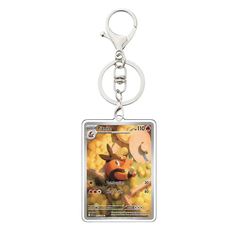 Pokemon PTCG Acrylic Keychain English Version Sv11B W Sar Bwr Reshiram Zekrom Victini N Acrylic Card Keychain Pendant 3.4X5.2Cm