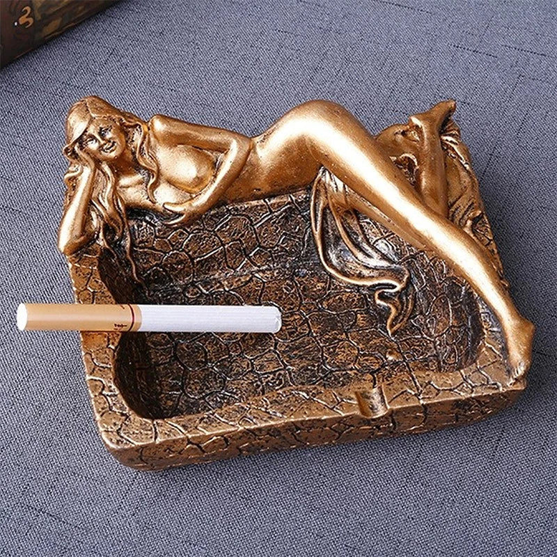 beauty ashtray decoration home decor creative household new   gift craft ornaments resin desktop statue   indoor outdoor office