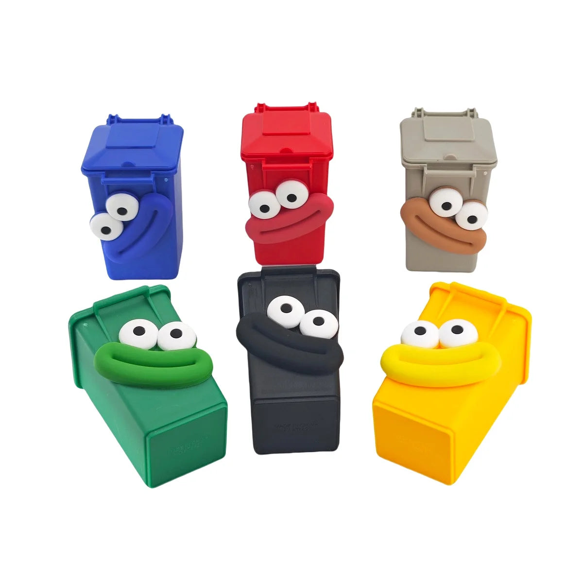 Kids Trash Can Children's Waste Disposal Bin Easy-Lift Lid Small Trash Can Toys - Fun Cartoon Design