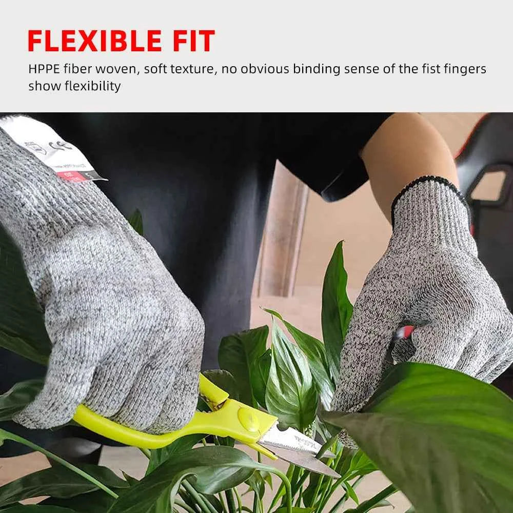 BOOIU Anti-cut Gloves Work Protection Gloves Kitchen Construction Glass Anti-cut Injury Resistant Self Defense Tactical Glove