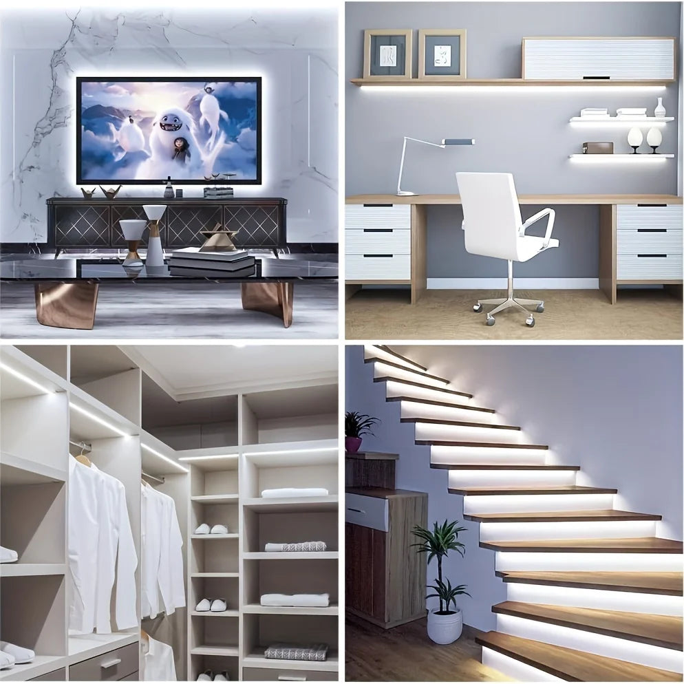 1M LED Night Lamp USB Motion Sensor Dimming LED Strip Lights Nightlights TV Backlight Kitchen Hand Sweep Waving Tape Diode