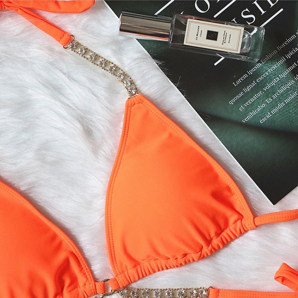 Sexy Bikinis 2026 Women's Solid Color Swimwear Female Swimsuit Swim Wear Bathing Suit Brazilian Bikini Set Beachwear Pool Bather