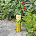 Handcrafted Bohemian Face Resin Artistic Vase - Home Decor Accent Ornament