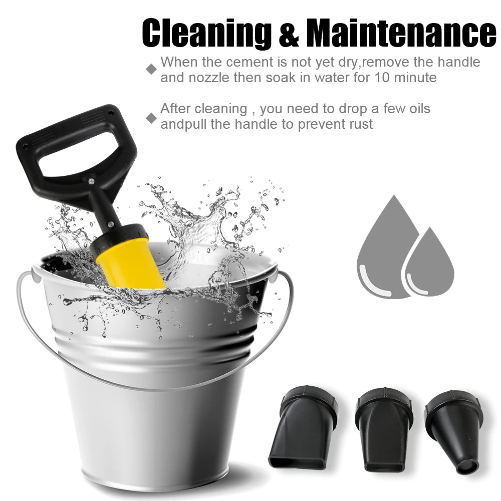 Grout Filling Tools With 4 Nozzles Applicator Hand Tools Caulking Gun Grouting Mortar Sprayer Cement Lime Pump
