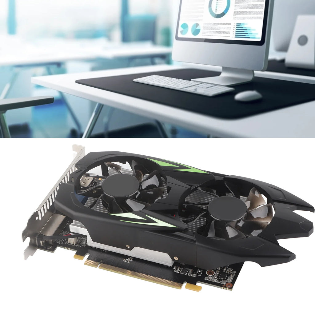 4G Gaming Memory Card GTX1050TI Graphics Card GTX1050TI Graphics Card with Cooling Dual Fans Desktop PC HD 4G Gaming Memory Card