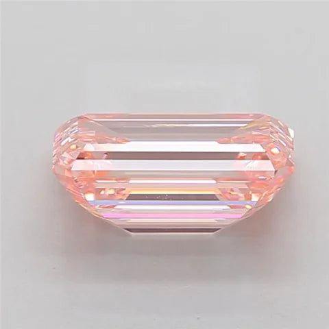 Emerald Cut 5.01ct Fancy Intense Pink VS1 IGI Certified Synthetic Lab Grown Filled Diamond Crownlite Jewels for Jewelry Making