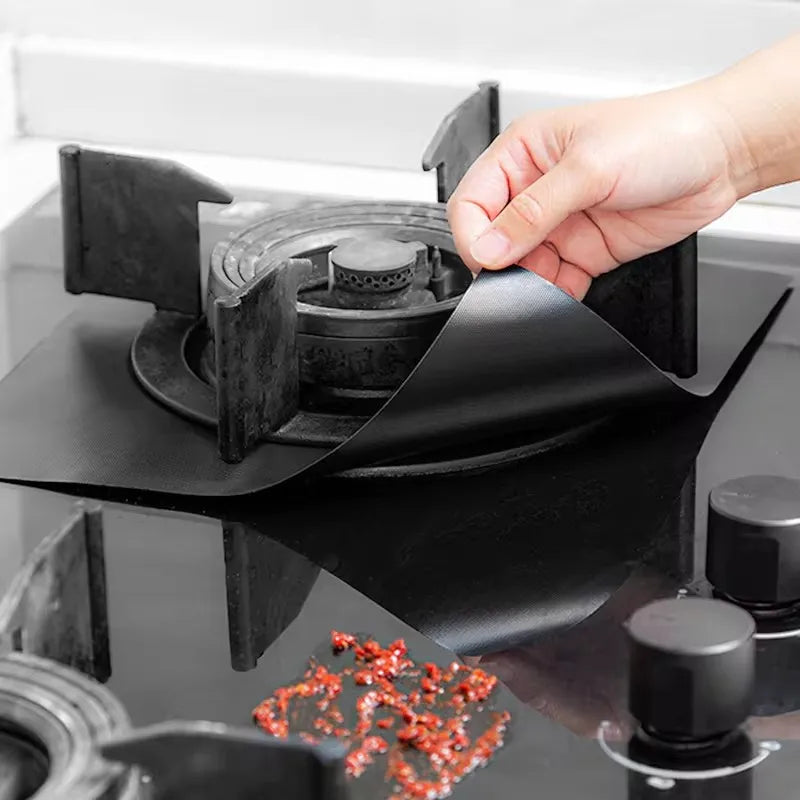 4PCS 8PCS Barbecue Stove Protective Cover 27cm Gas Stove Surface Protective Pad Kitchen Cleaning Accessories