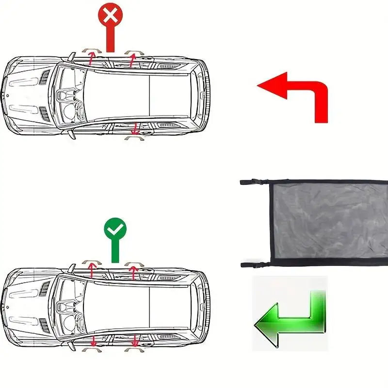 Car Roof Top Ceiling Cargo Net Automotive Ceiling Cargo Net Pocket Mesh Car Camping Accessories Storage Bag Roof Tent