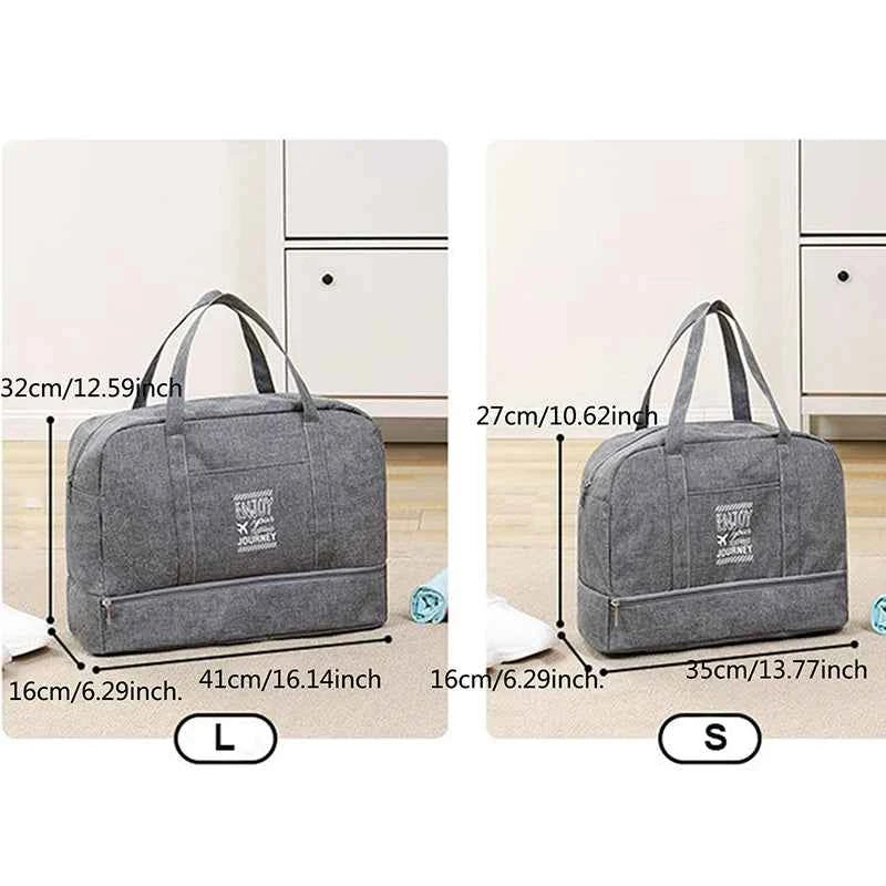 Fashion Folding Travel Bag Women Oxford Travel Weekend Overnight Bags Large Capacity Hand Luggage Tote Duffel Accessory Supplies