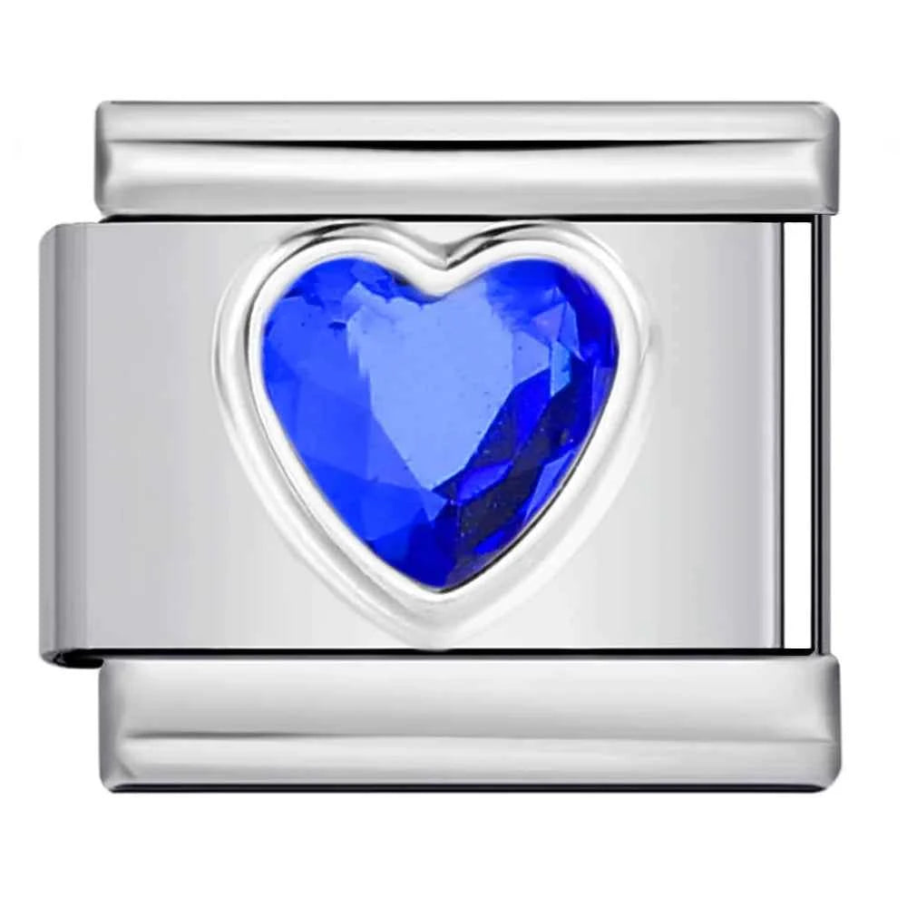 New Arrivals Y2K Classic Blue Loving Heart Demon's Eye Starry Sky Italian Link Fit 9mm Stainless Steel Charm Bracelet DIY Making