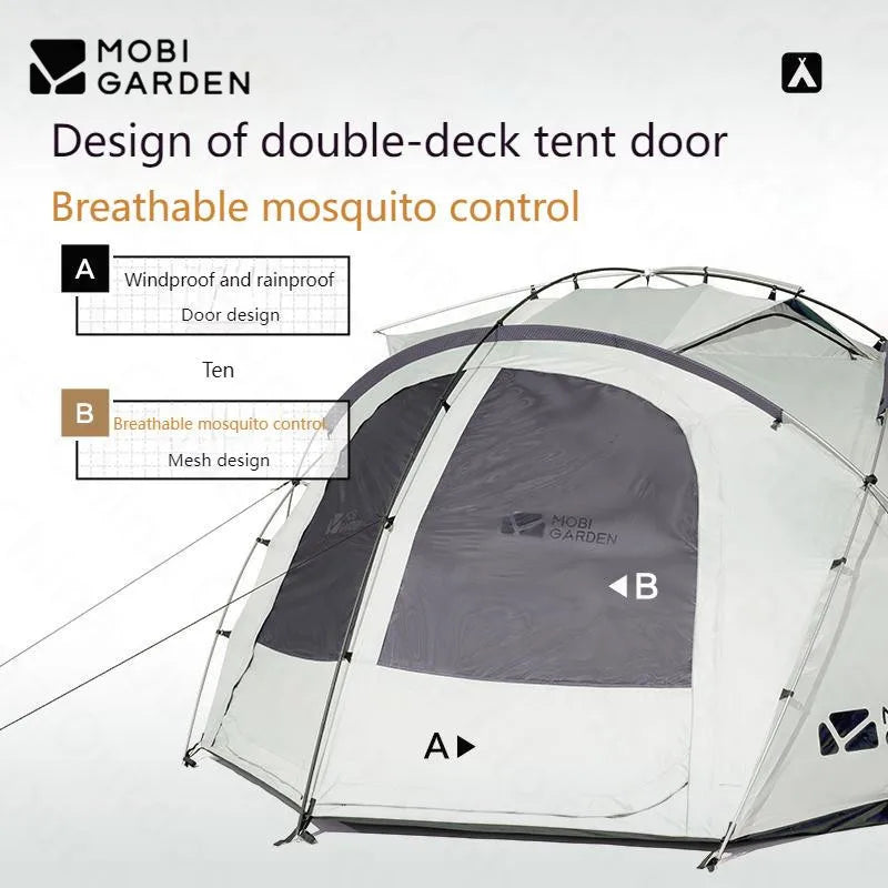 MOBI GARDEN Ground Cloth for Royal Castle Tent 150D Oxford Cloth Camping Accessories 365*365cm Footprint Floor Mat Outdoor Tools