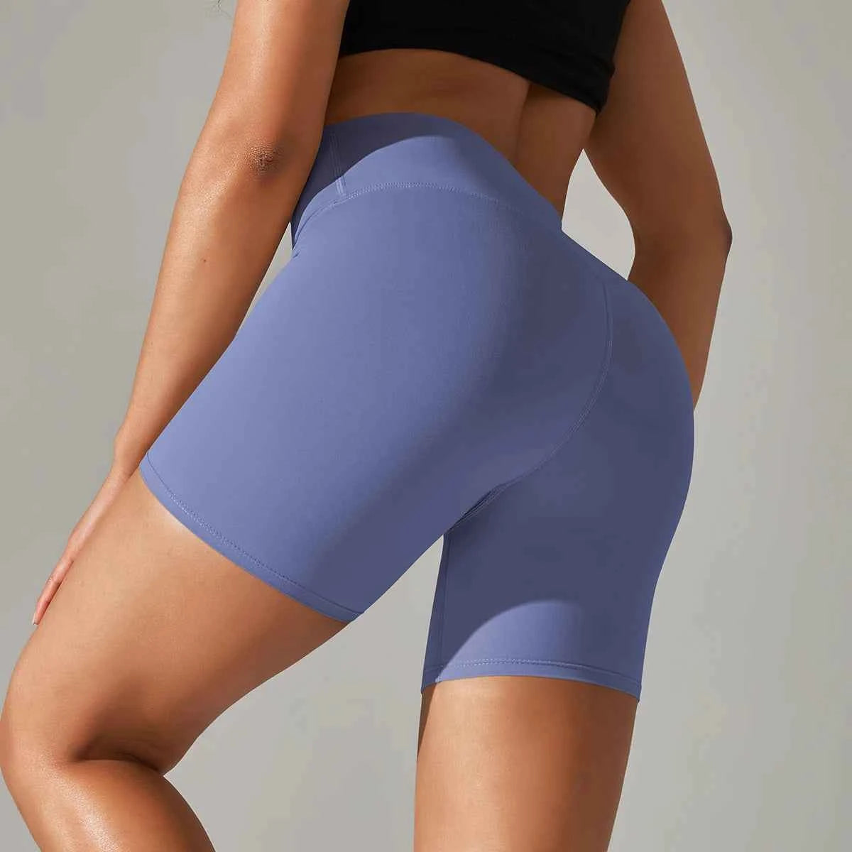 Women Sports Short Yoga Legging Shorts Squat Proof High Waist Fitness Tight Shorts Quick Drying Cycling Workout Gym Shorts
