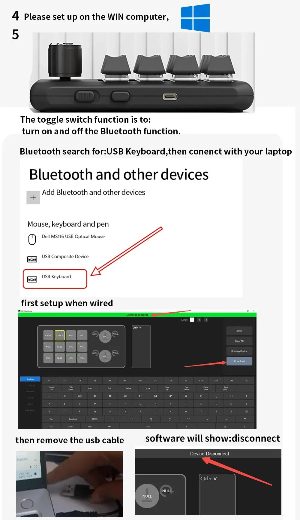 Programming Macro Custom 2 Knob Bluetooth Keyboard RGB 12 Key Copy Paste Mini Button Gaming Keypad Mechanical Hotswap Macropad