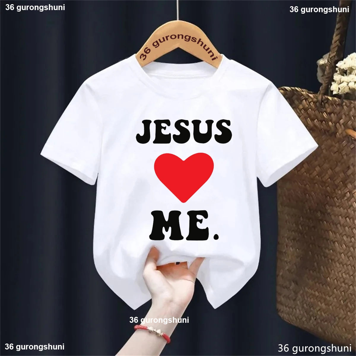 Newest Jesus Love Me Graphic Printed Tshirt Girls/Boys Cool 2-13 Years Kids Clothes Summer Fashion Short Sleeve T-Shirt Tops