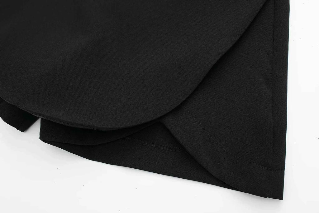 HXAO Women's Skort High Waist Brown Skirt Pants Stylish Summer Pink Black Mini Skirt Shorts Asymmetric Casual Off White Skort