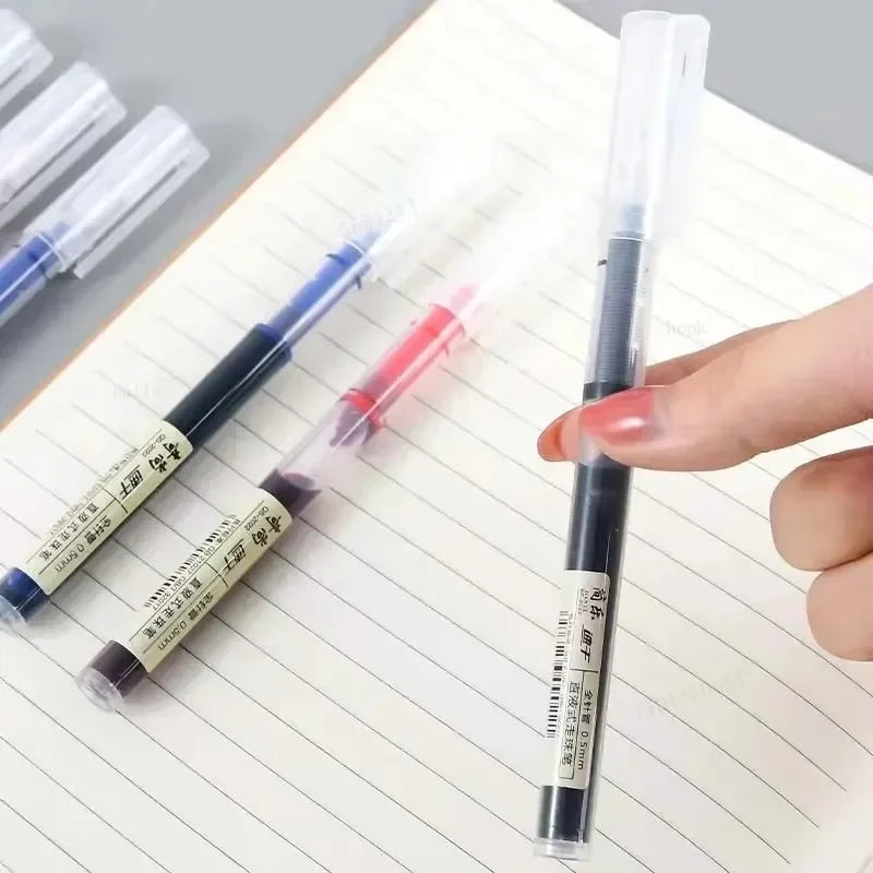 3-102Pcs/set High Quality Needle Type Gel Pens Straight Liquid Ballpoint Pen Kawaii Stationery School Office Supplies Writing