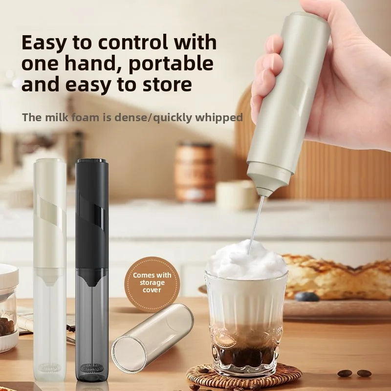 Portable AA Battery Powered Electric Milk Frother Coffee Cream Mixer Egg Beater Kitchen Blender for Coffee Lovers