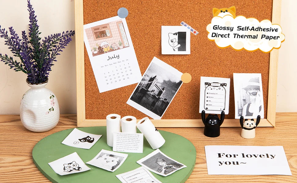 Mini Printer Thermal Paper Label Sticker Colorful Adhesive Self-adhesive Paper For Wireless Bluetooth Photo Inkless Printer 57mm