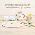 Kids Pretend Play Toys Popular Kids Kitchen Toys Realistic Wooden Tea Set Party Toy Set