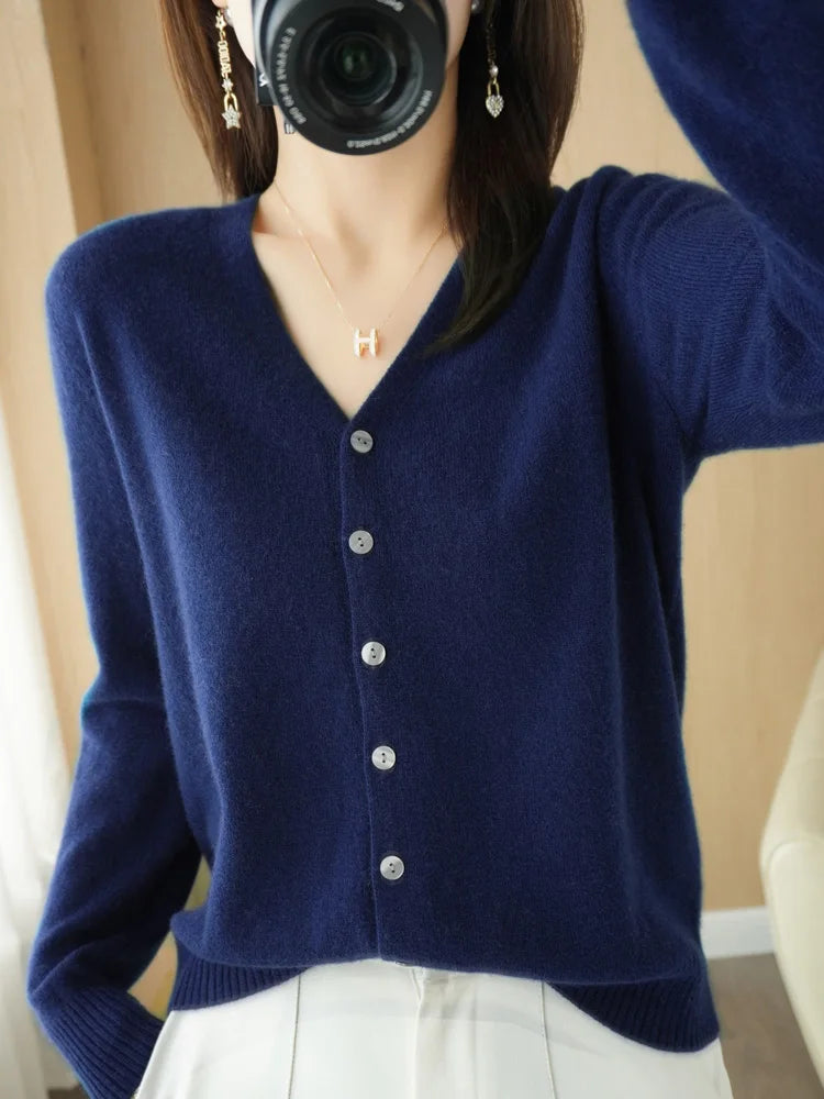 Women Cardigans 2025 Autumn Winter Single Breasted Knitwears Long Sleeve Warm Knit Cardigan Korean Fashion Spring casual Sweater