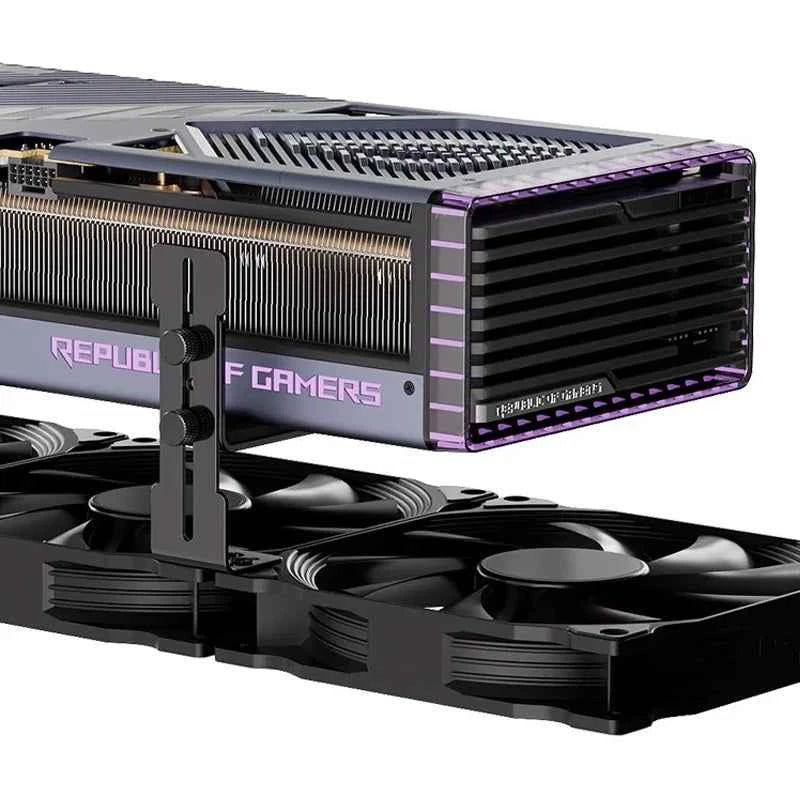 Computer Graphics Card Holder Chassis Fan Support Fixed Metal Bracket 6-96mm Adjustable GPU Holder