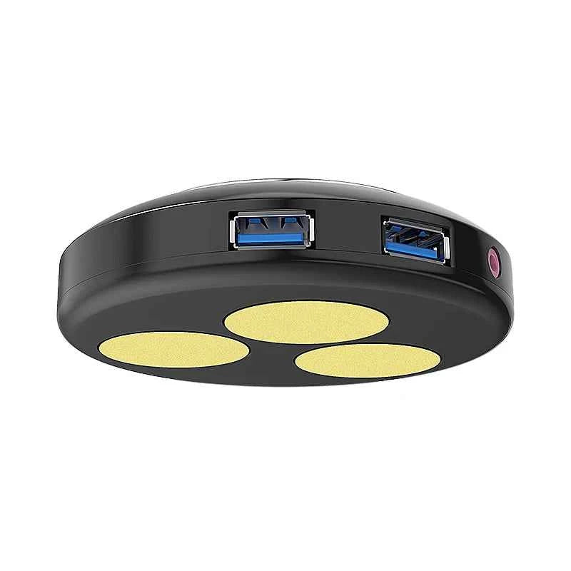 TEUCER Computer Desktop Switch Button With Dual USB Audio Desktop Host External Start Button Paste Type Swich