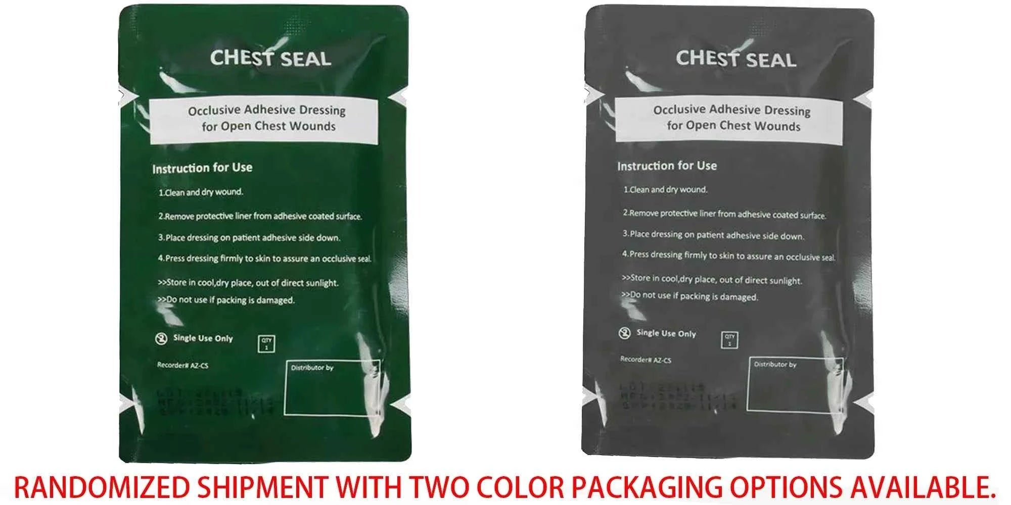 Chest Seal Wound Care for Emergency or Tactical Situations Advanced Adhesive Sterile Transparent Lightweight Vent Life-Saving