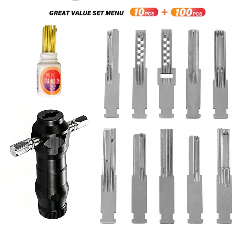 TUNGFULL Locksmith Tool Set Professional Lock Tools Kit T Handle Lock Repair Equipment For Technicians Lock Decoder Tool