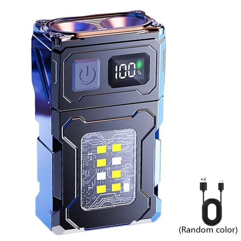 Magnetic Torch Light Work Light Rechargeable MINI COB Flashlight High Power Night Work Emergency Lamp Night Light Small Car Lamp