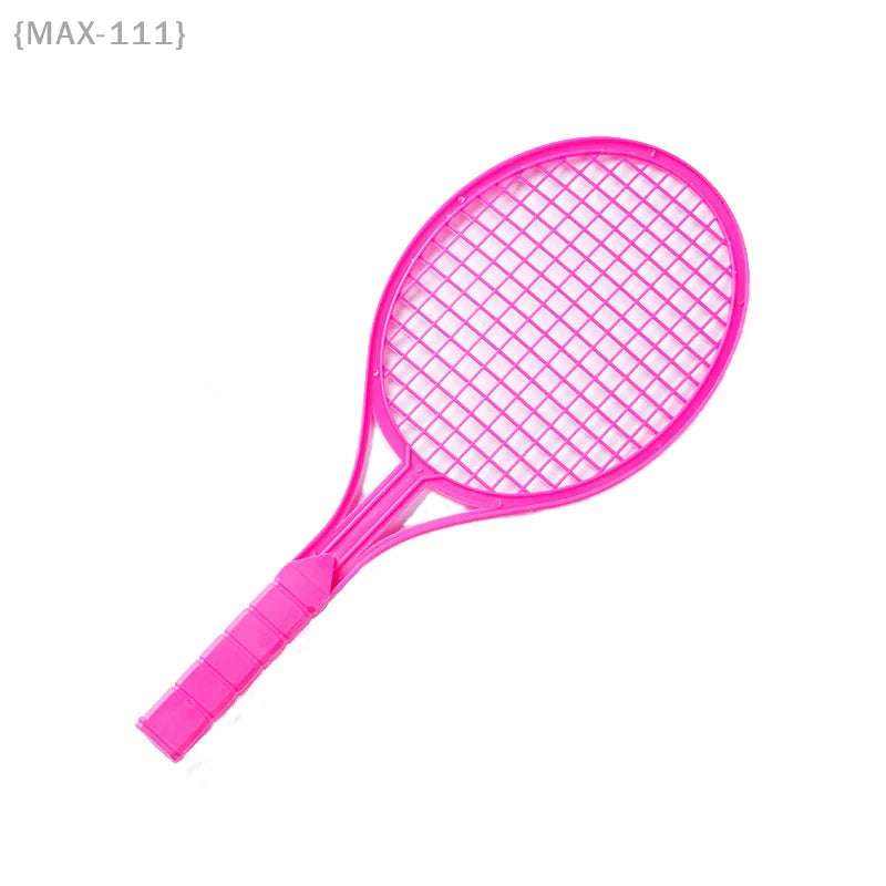 Kids-Specific Plastic Sports Rackets Set: Mini Badminton, Table Tennis & Tennis Rackets - Safe Play Toy For Children