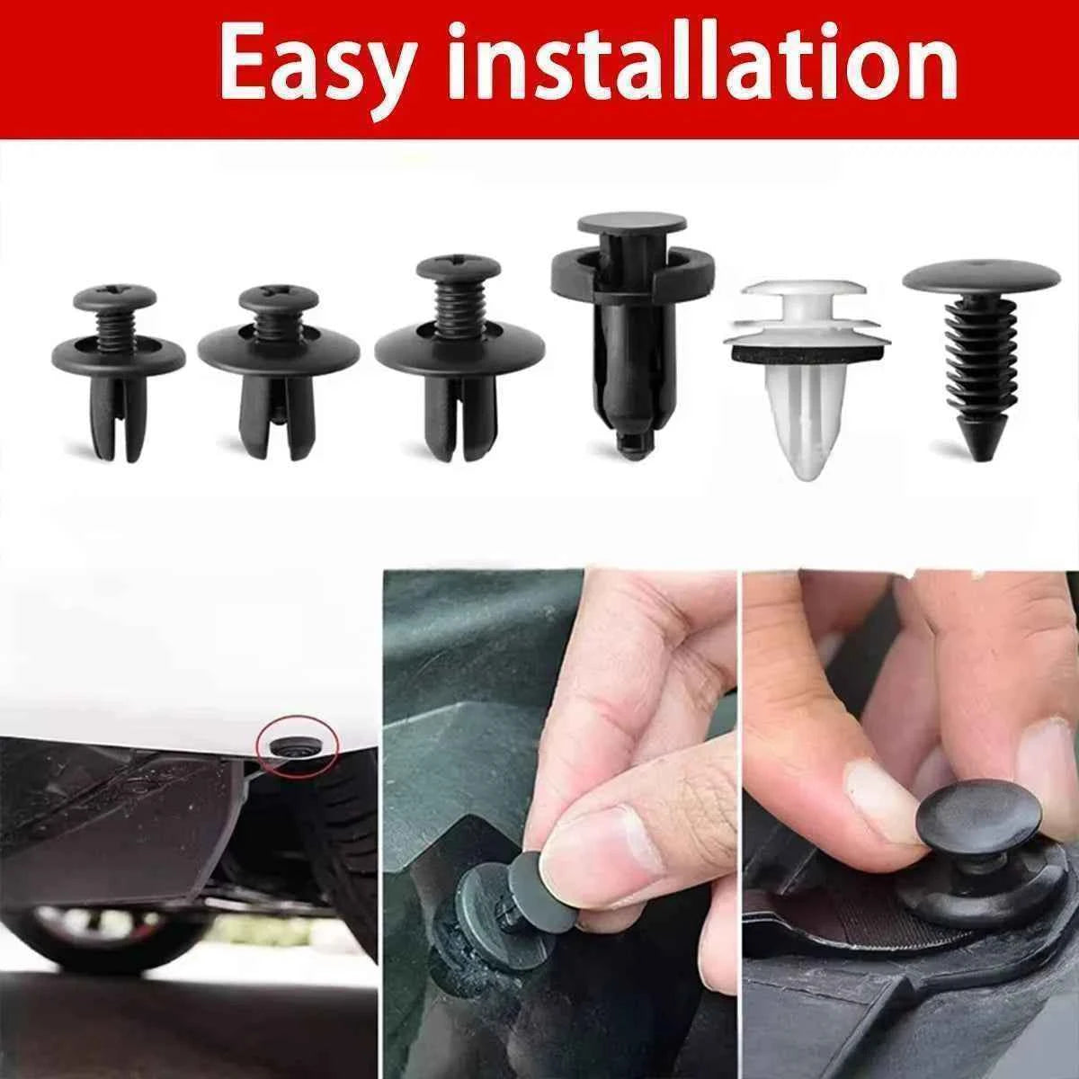 100PCS Automotive Fastener Clip Car Plastic Rivets Fasteners Push Retainer Kit Bumper Door Decorative Panel Retainer Clips