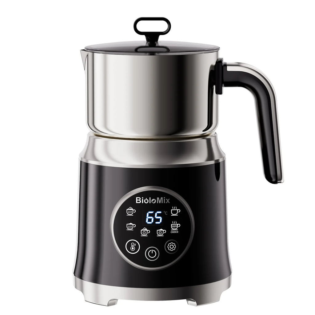BioloMix 7-in-1 Steamer Detachab Electric Milk Frother Automatic Hot/Cold Foam Maker for Coffee, Hot Chocolate Dishwasher Safe
