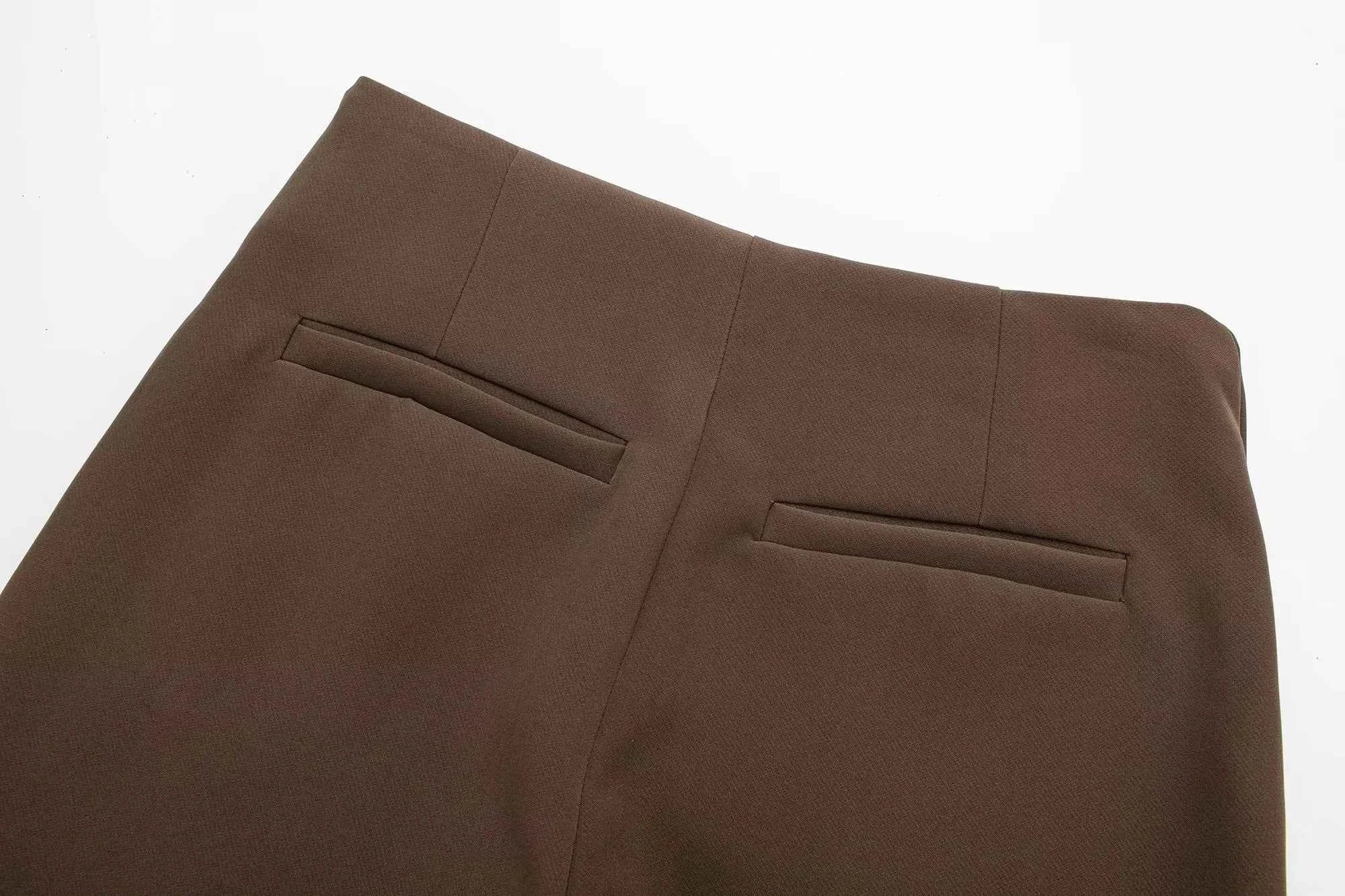 HXAO Women's Skort High Waist Brown Skirt Pants Stylish Summer Pink Black Mini Skirt Shorts Asymmetric Casual Off White Skort