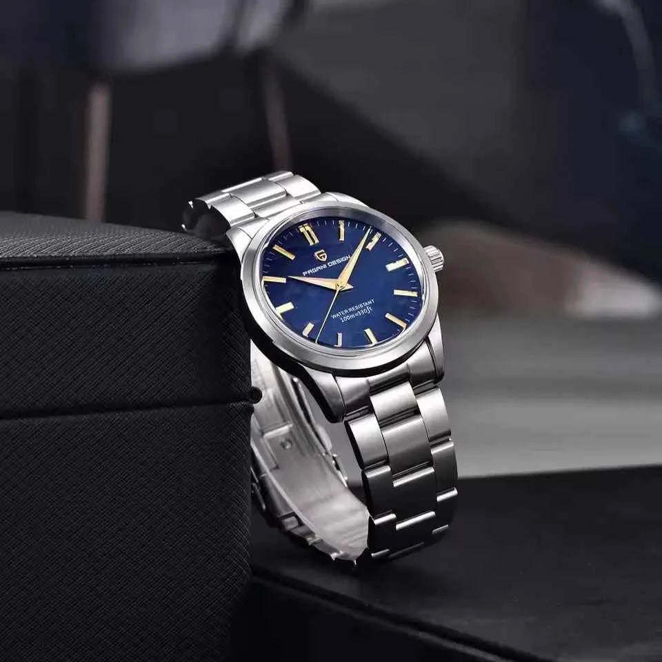 PAGANI DESIGN 40MM Meteorite dial Men Quartz Watches Luxury Business 316L Stainless Steel 100M Waterproof Watch For Men clock