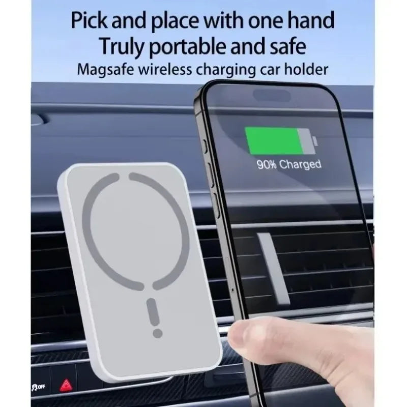 Magnetic Car Wireless Charger Air Vent GPS Phone Holder Stand For Magsafe iPhone 17 16 15 14 13 12 Pro Max Cell Fast Charging