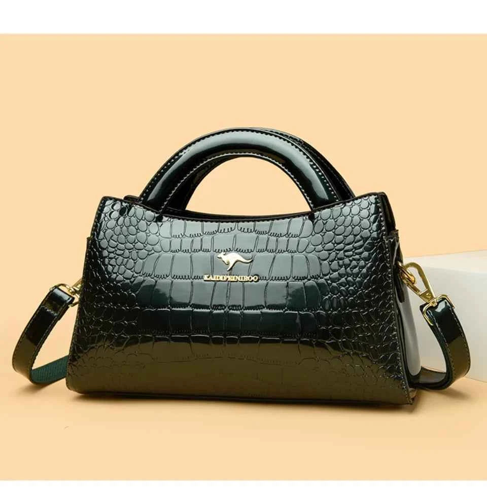 KAIDIFEINIROO Kangaroo Brand Alligator Pu Leather Shoulder Crossbody Bag Clutch Hand Bags for Mother Small Women Handbags New